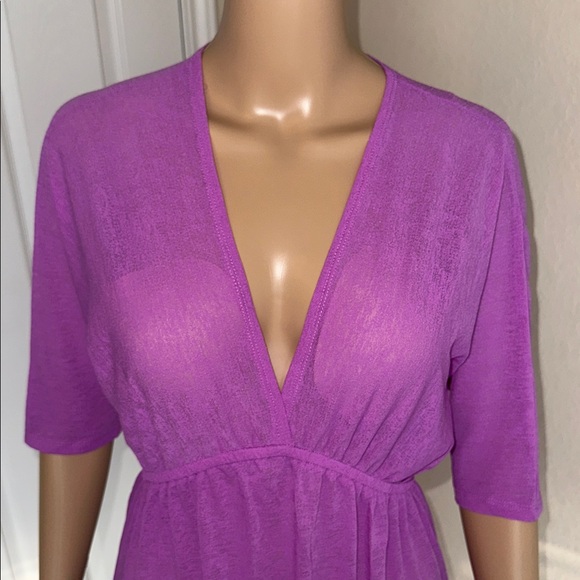 NWT Exist Beach Purple Long Cover up Dress Size Medium. - Picture 4 of 13